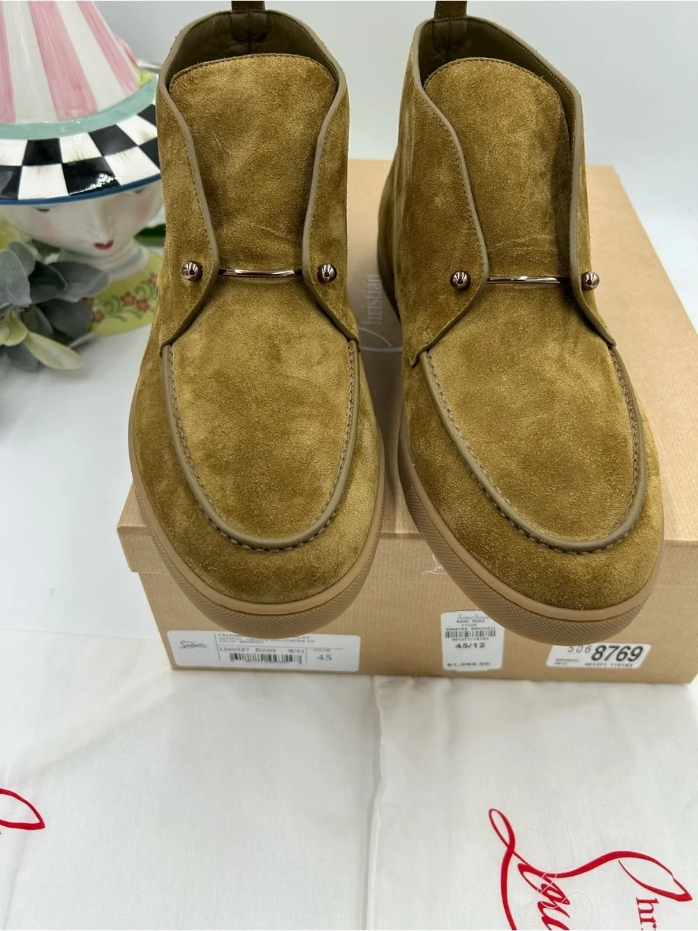 Men's Christian Louboutin CHAMBELISS suede boots size 45/12 US made in Italy